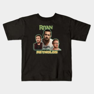 The Two Ryans: Get Your Hands on Our Cursed and Funny T-Shirt Prints Featuring Ryan Reynolds and Ryan Gosling! Kids T-Shirt